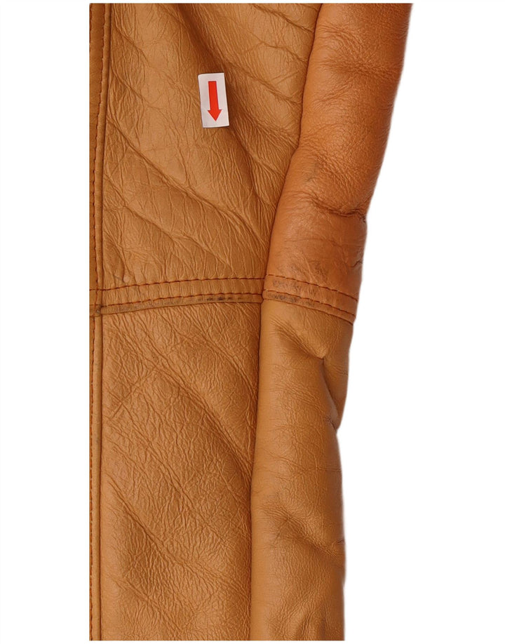 Jachetă vintage pentru bărbați din shearling IT 52 XL maro din shearling