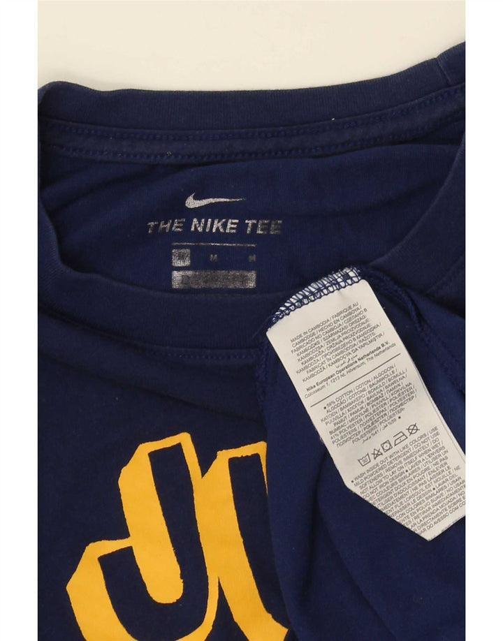 Tricou grafic Nike pentru bărbați Top mediu din bumbac bleumarin