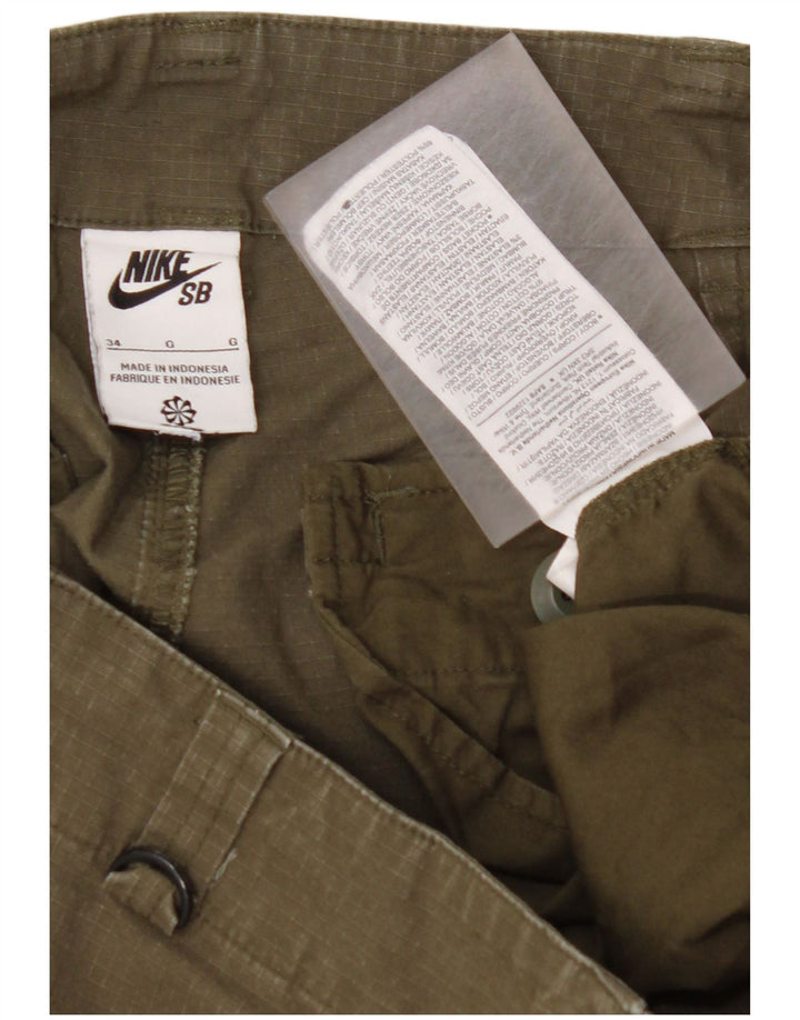 Pantaloni cargo drepti pentru femei NIKE L34 L27 bumbac kaki