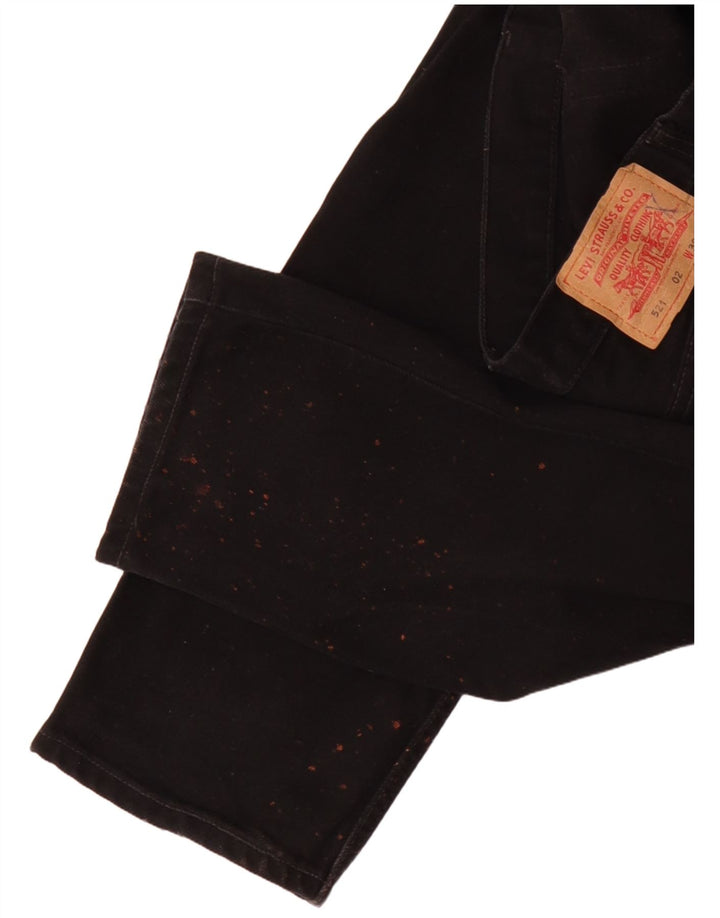 Blugi drepti pentru bărbați Levi's 521 W30 L32 bumbac negru