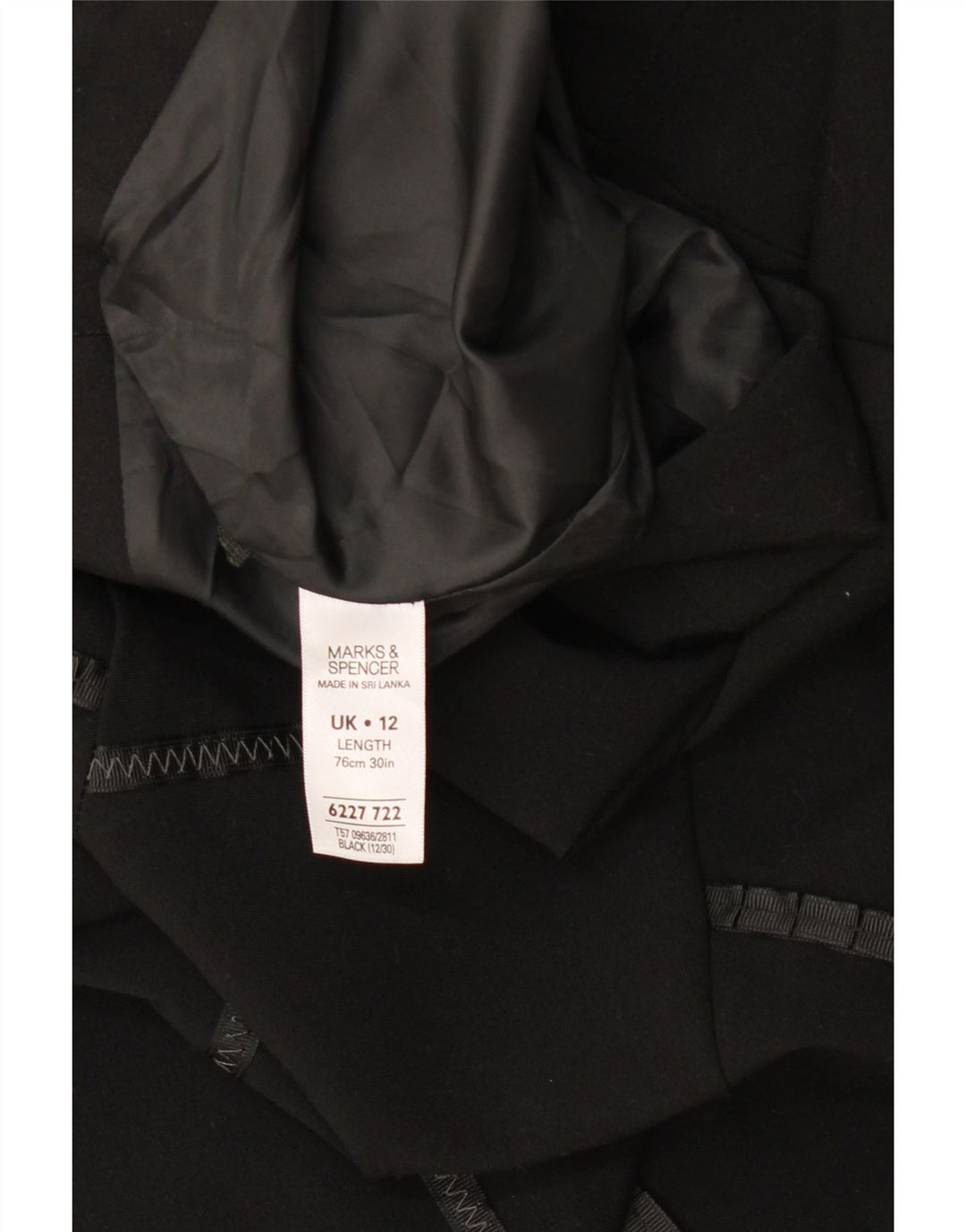 Fustă A-Line pentru femei Marks & Spencer UK 12 Medium W34 Negru Geometric
