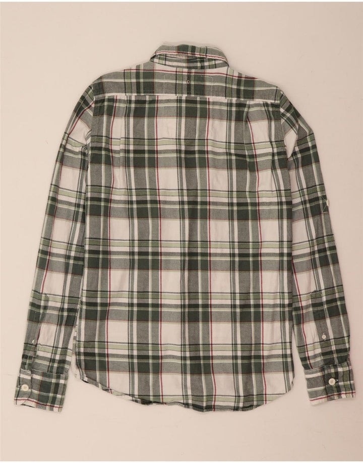 Cămașă de flanel pentru bărbați Superdry, bumbac carouri verde mediu