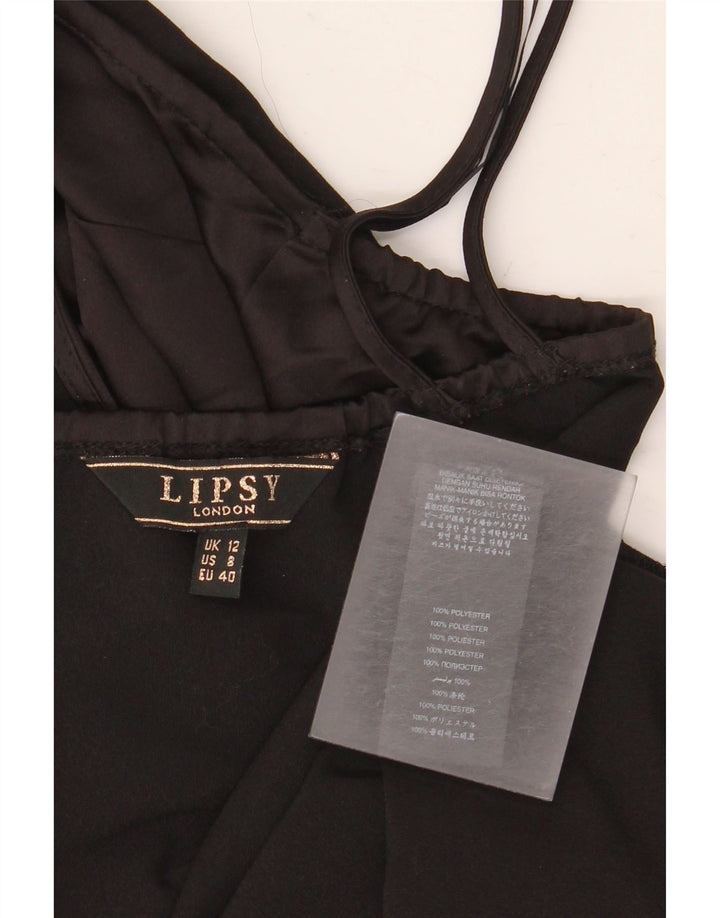 Top Crop Halter pentru femei Lipsy UK 12 Poliester mediu negru