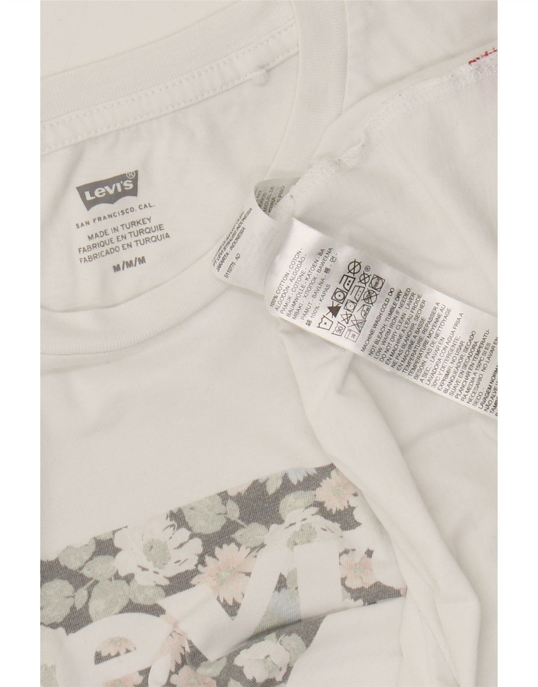 Tricou grafic Levi's pentru femei Top UK 12 Medium White Bumbac