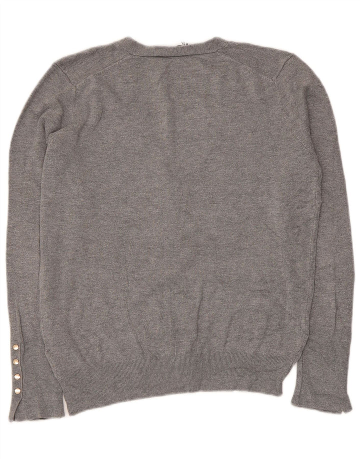 Pulover cardigan pentru femei Zara UK 14 mare, gri, viscoză