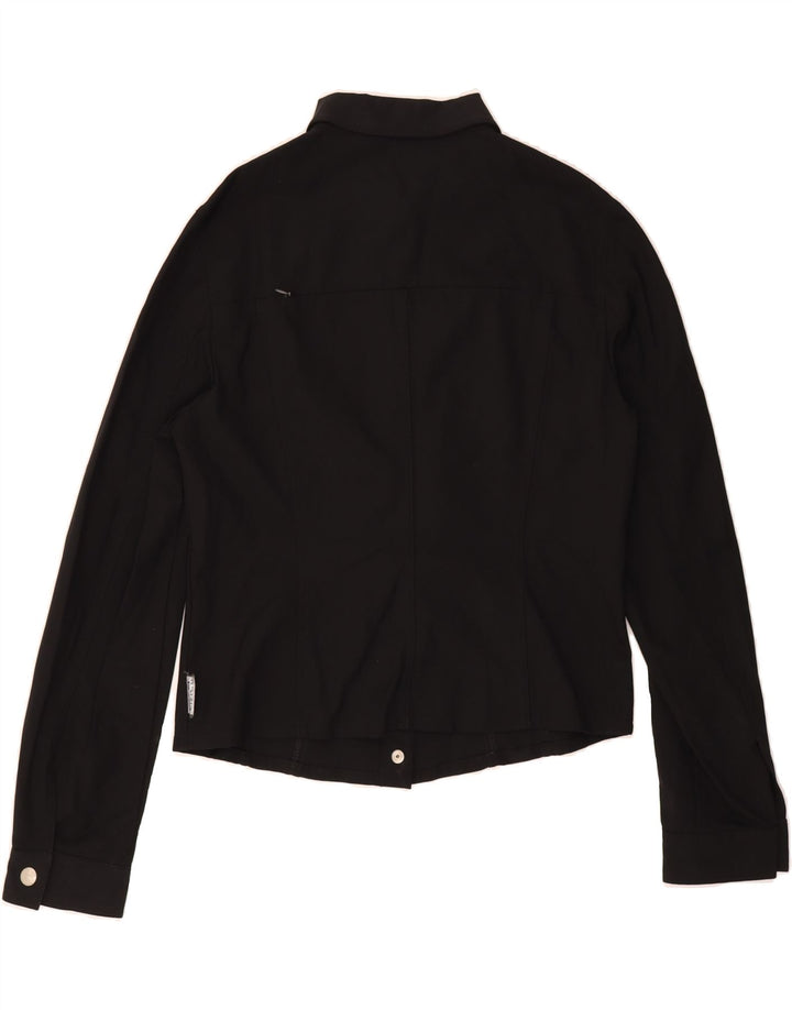 KRIZIA Womens Bomber Jacket UK 12 Medium Black Polyamide Vintage Krizia and Second-Hand Krizia from Messina Hembry 