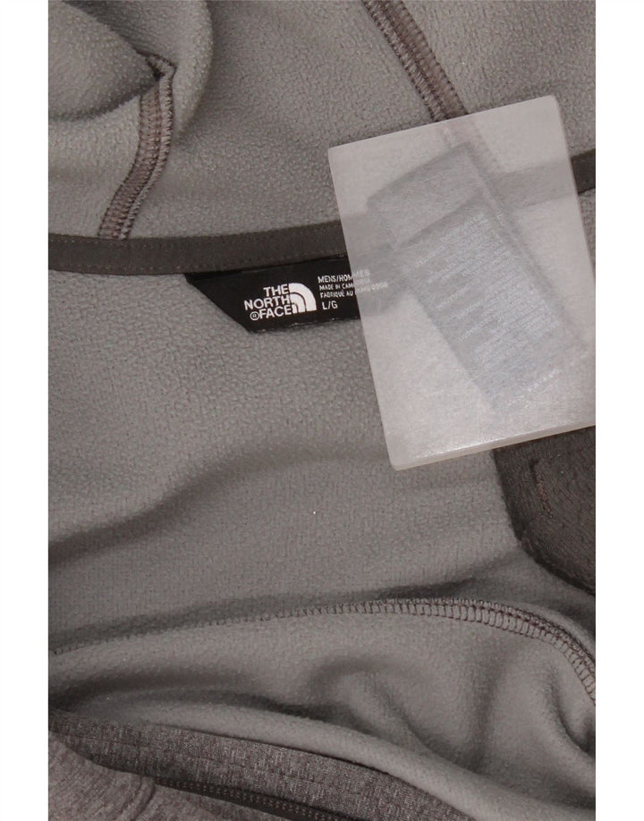 Pulover The North Face pentru bărbați, cu fermoar, poliester mare, gri