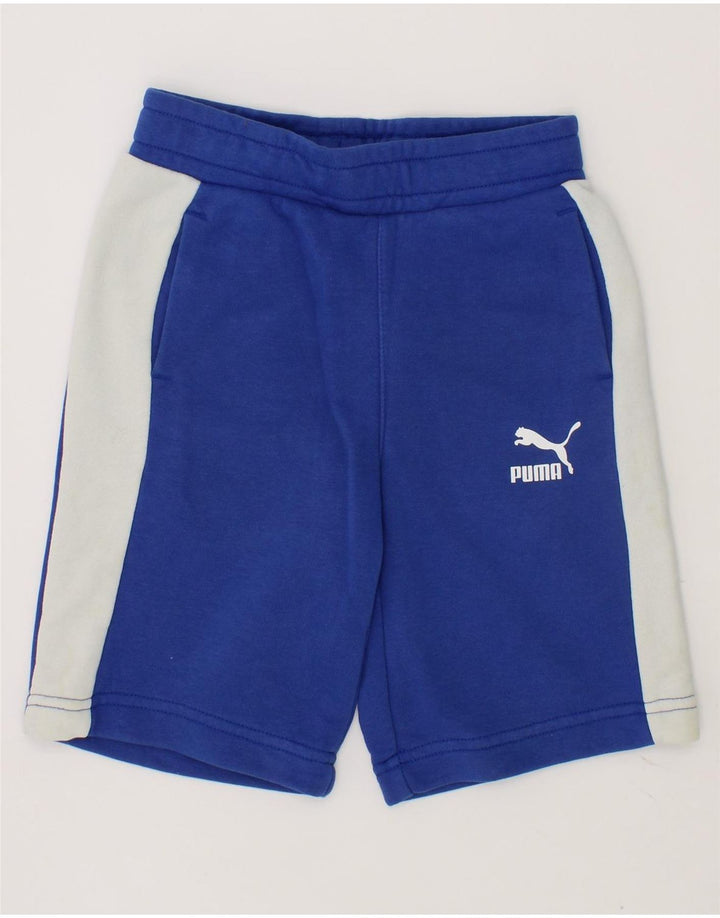 PUMA Boys Graphic Sport Shorts 4-5 Years Blue Colourblock Vintage Puma and Second-Hand Puma from Messina Hembry 