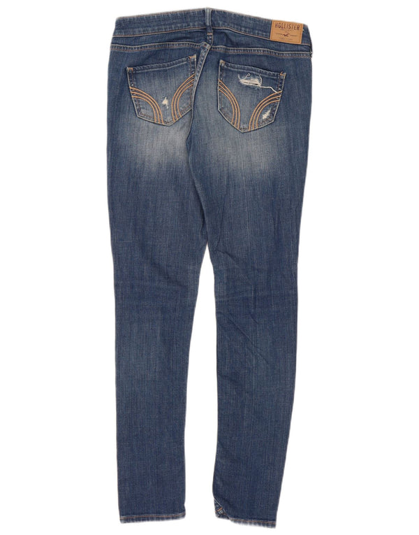 Blugi skinny distressed pentru femei Hollister US 5 Small W27 L29 Blue Bumbac