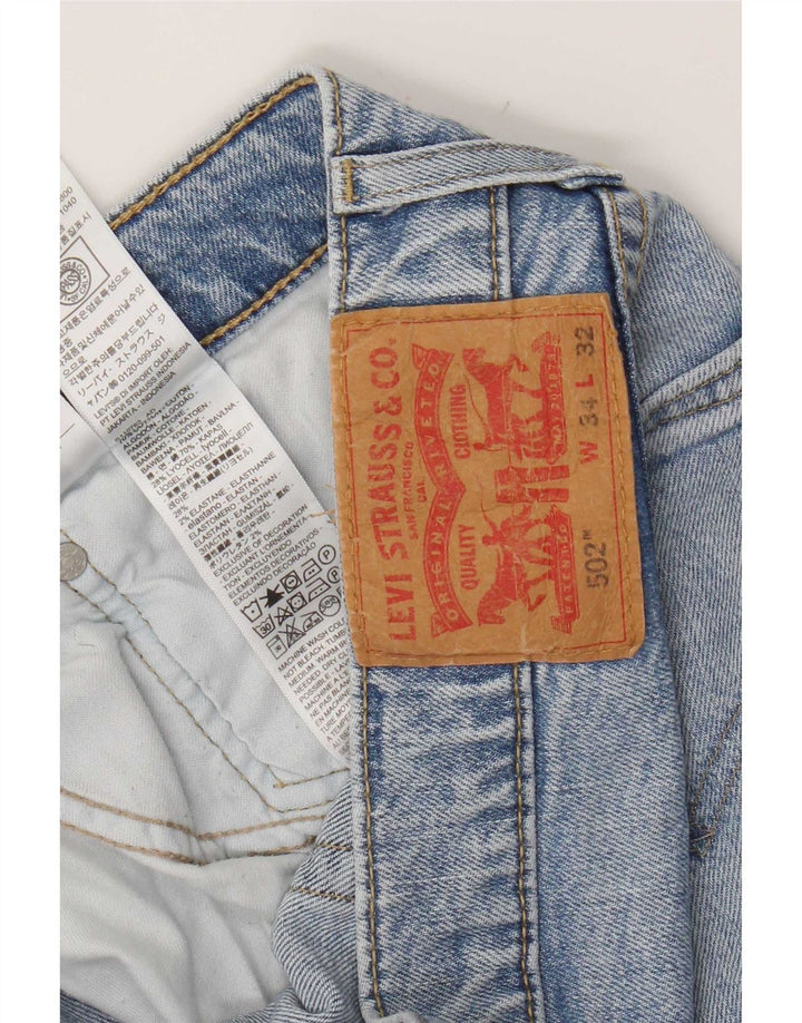 Blugi conici pentru bărbați Levi's 502 W34 L32 Bumbac albastru