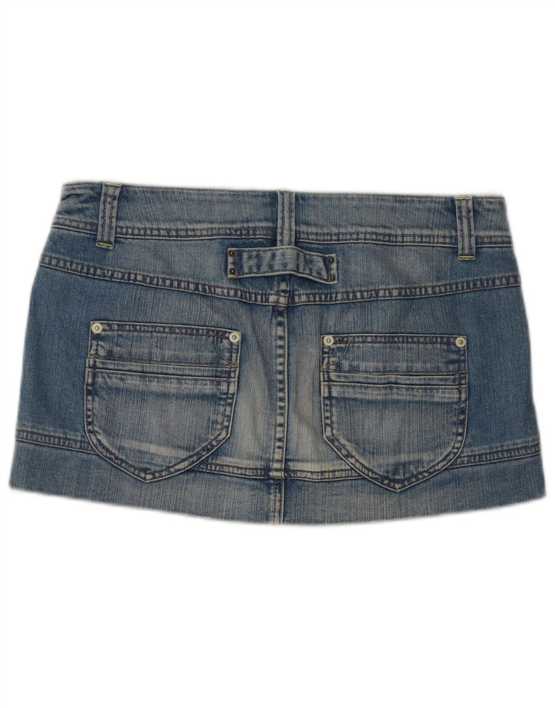 Fusta mini denim pentru femei Benetton IT 42 Medium W32 Bumbac albastru