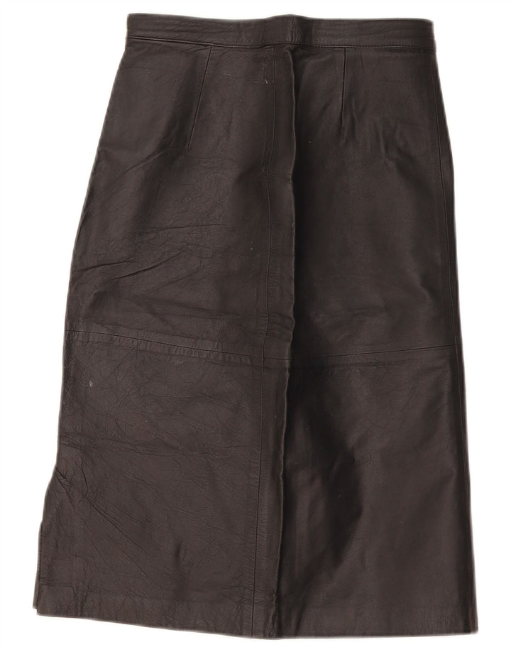 Fusta din piele vintage pentru femei W28 Medium Black