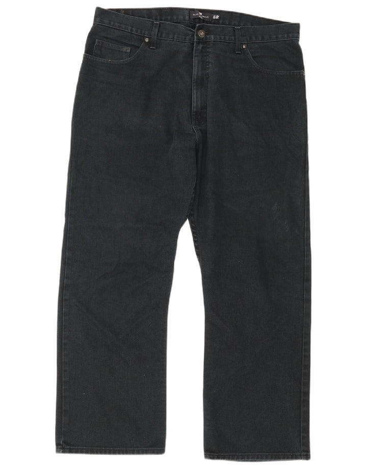 Blugi drepți pentru bărbați Marks & Spencer Blue Harbour W38 L29 bumbac negru