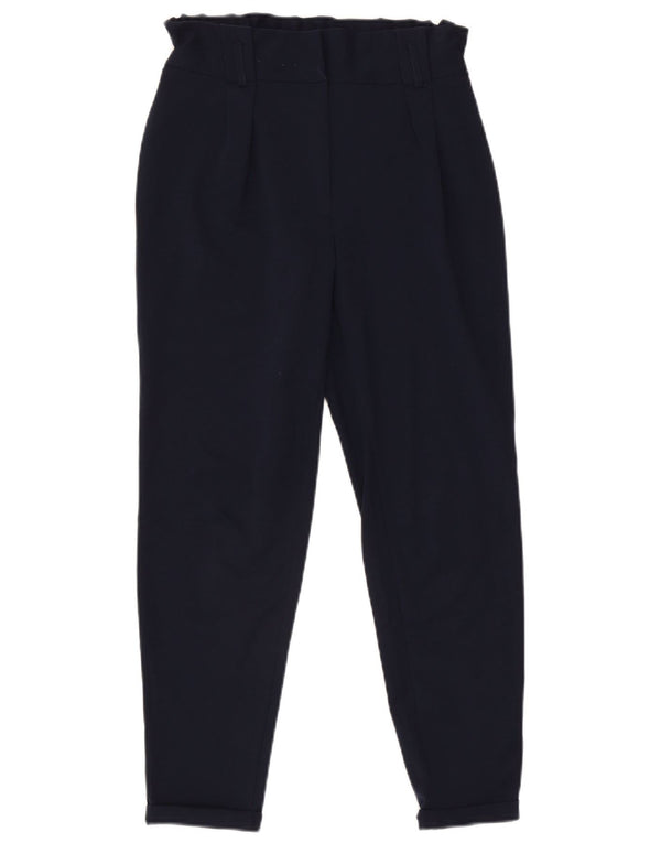 Coast Pantaloni casual cu talie înaltă pentru femei UK 10 Small W28 L26 Bleumarin