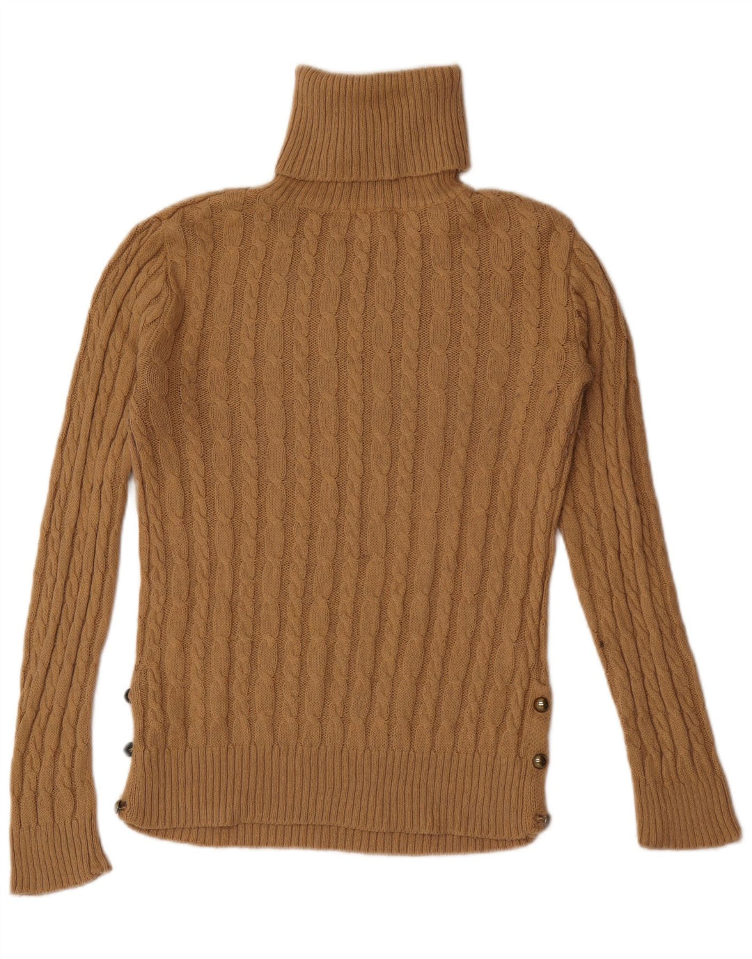 Pulover pentru femei cu gât rulat Zara UK 12 maro mediu acrilic