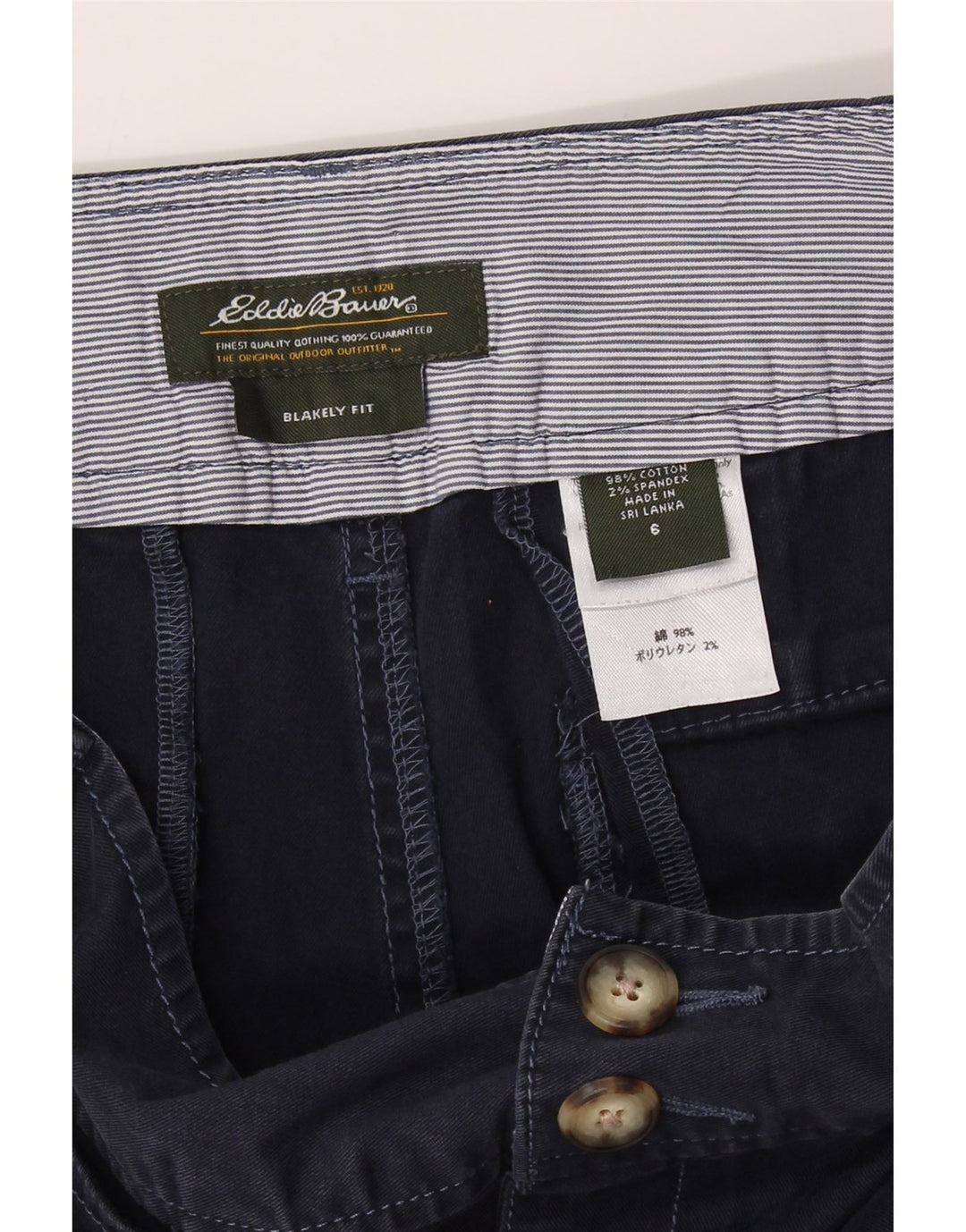 EDDIE BAUER Womens Blakely Fit Casual Shorts US 6 Medium W30  Navy Blue Vintage Eddie Bauer and Second-Hand Eddie Bauer from Messina Hembry 
