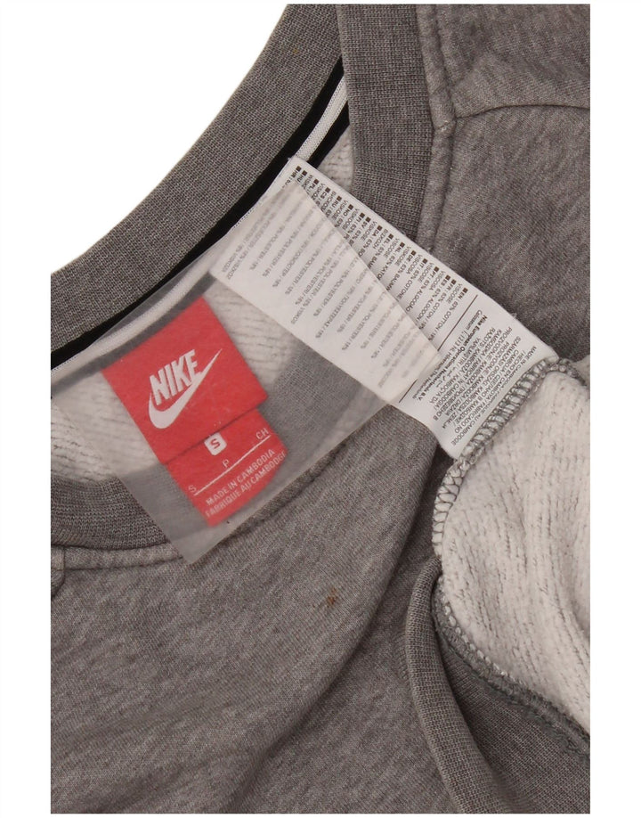 Pulover supradimensionat pentru femei Nike UK 10 Bumbac gri mic