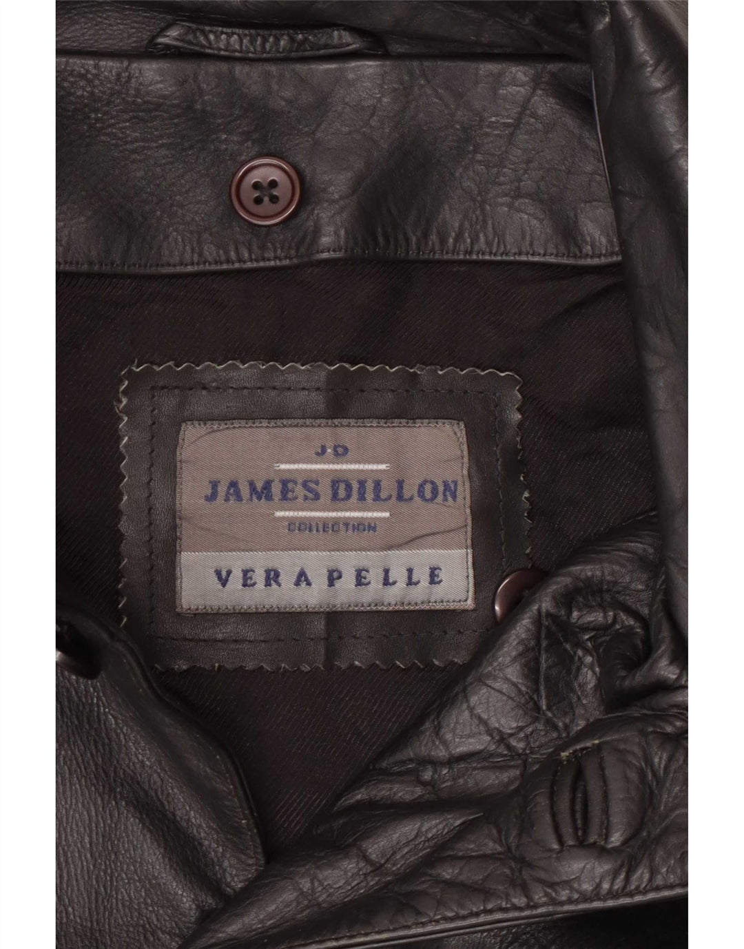 Jachetă de piele pentru bărbați James Dillon UK 42 XL Negru