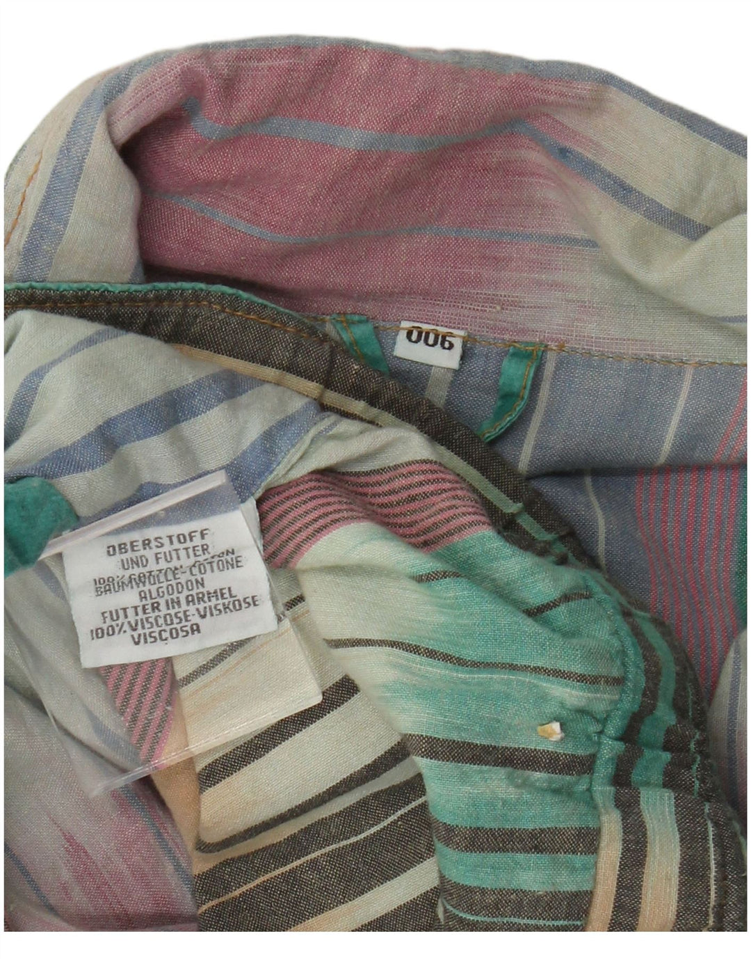 Bomber pentru bărbați VINTAGE UK 42 XL bumbac cu dungi verzi