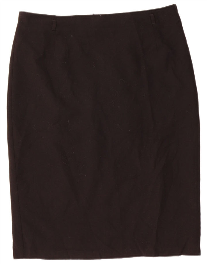Fusta creion pentru femei Marks & Spencer UK 16 Large W34 Poliester negru