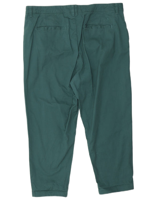 Pantaloni chino crop pentru femei Fat Face UK 18 XL L40 L25 bumbac verde