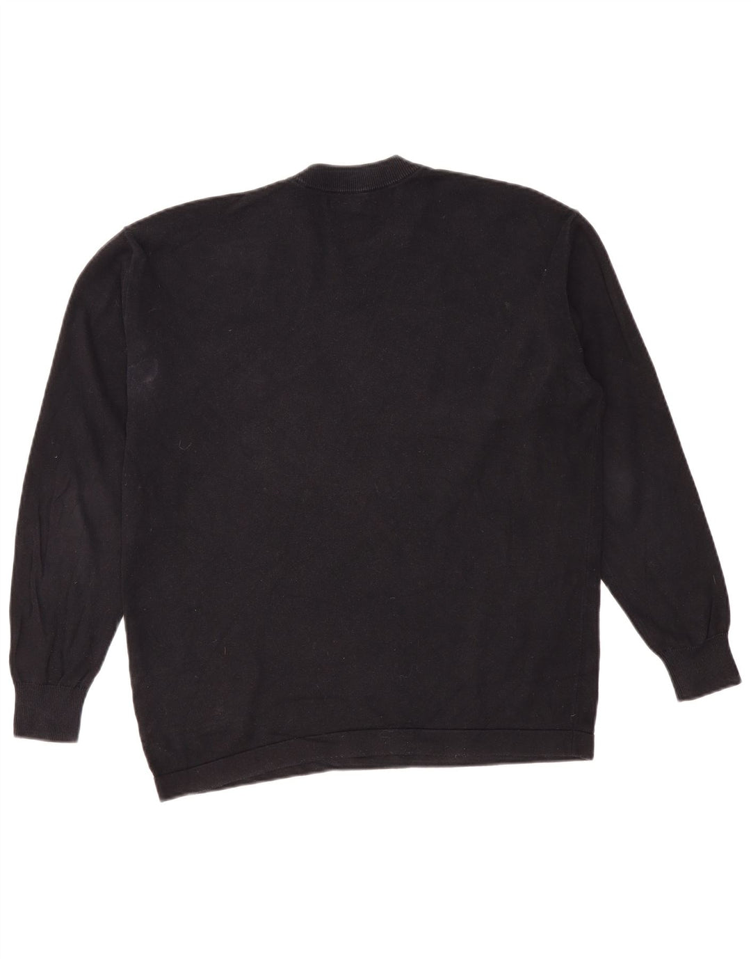 Pulover pentru bărbați Zara, cu gât crew, mic, negru