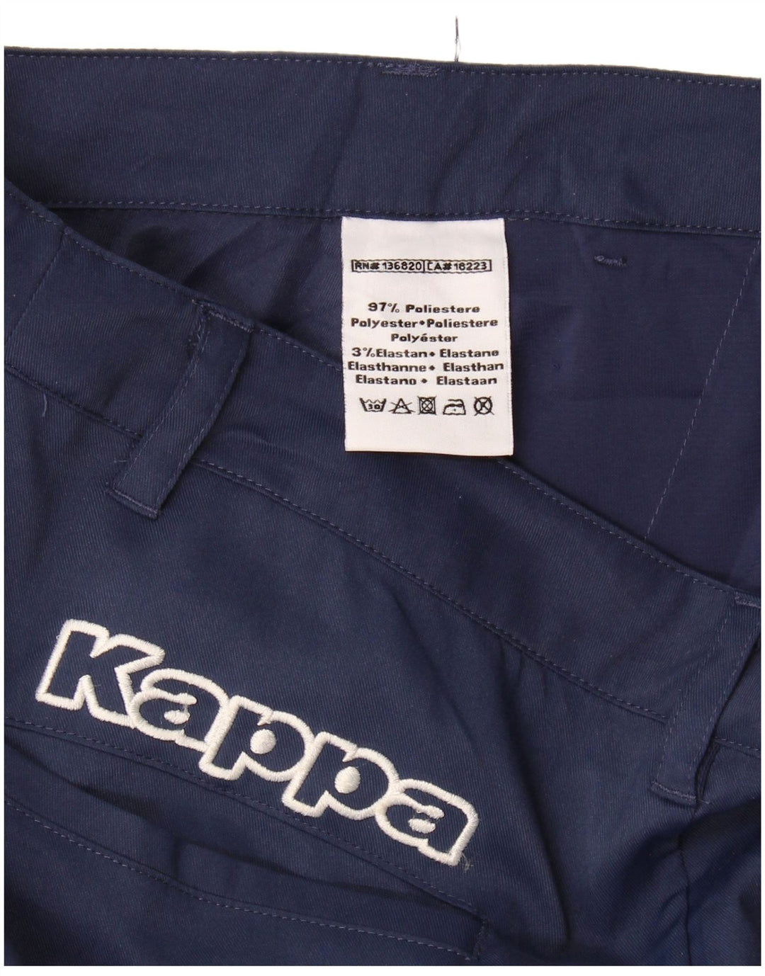 Pantaloni chino drepti pentru femei Kappa L34 L29 Poliester bleumarin