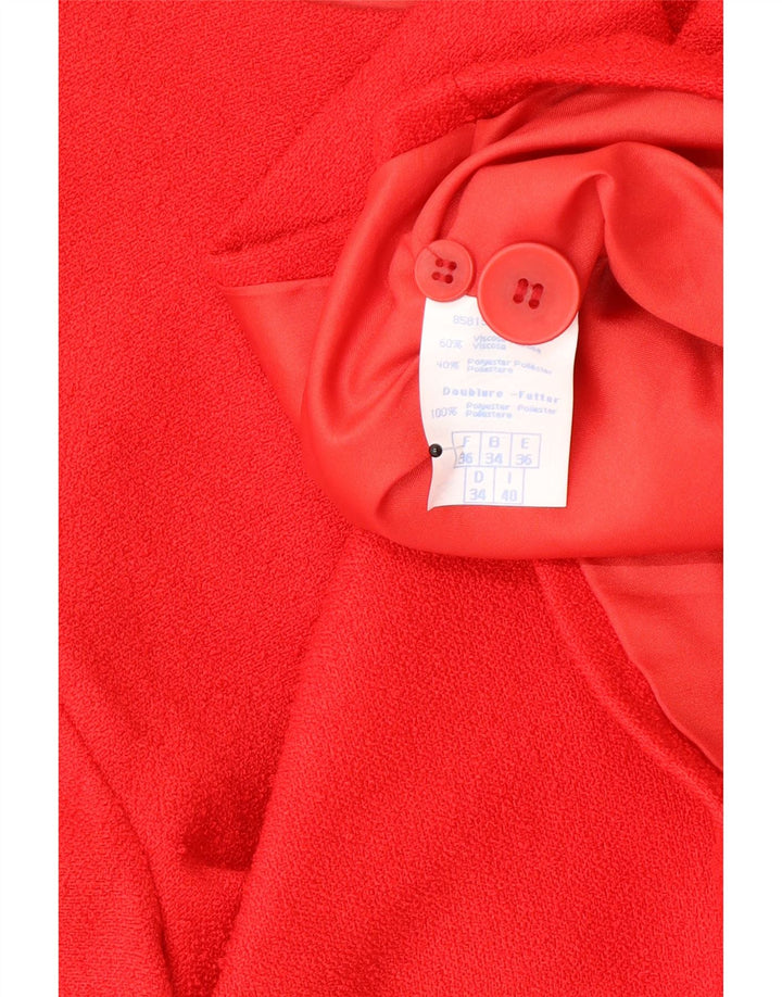 Jachetă Blazer Crop 4 Buttons pentru femei Pimkie EU 36 Small Red Viscose