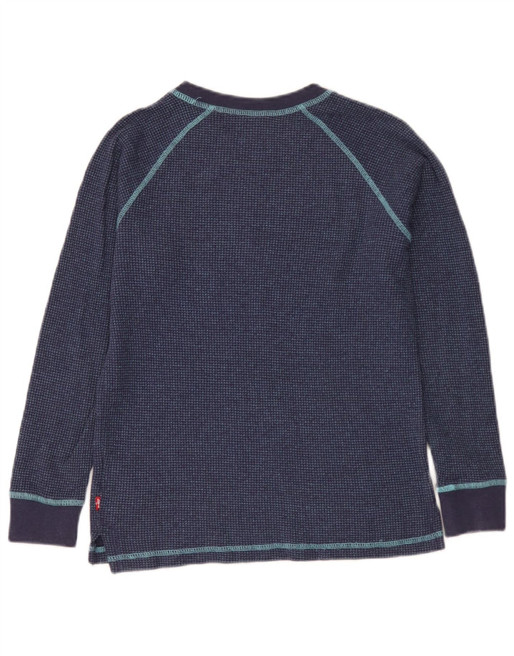 Bluză Levi's pentru băieți cu mânecă lungă 11-12 ani, albastru bleumarin, bumbac