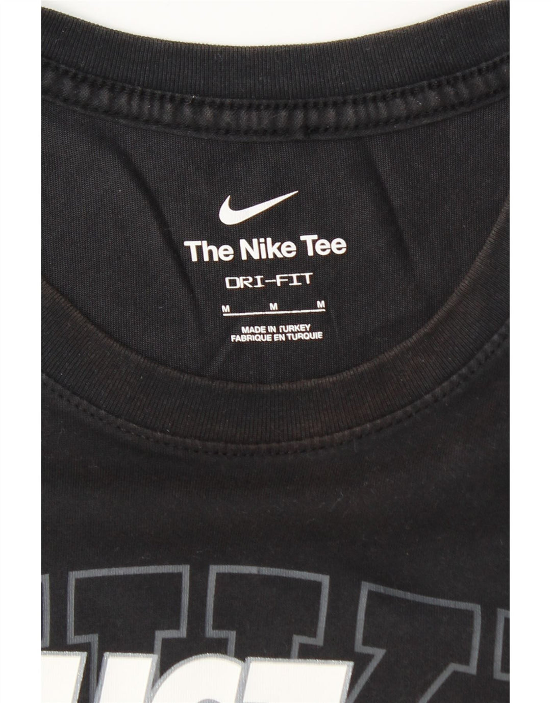 Tricou grafic NIKE Dri Fit pentru bărbați Top mediu negru