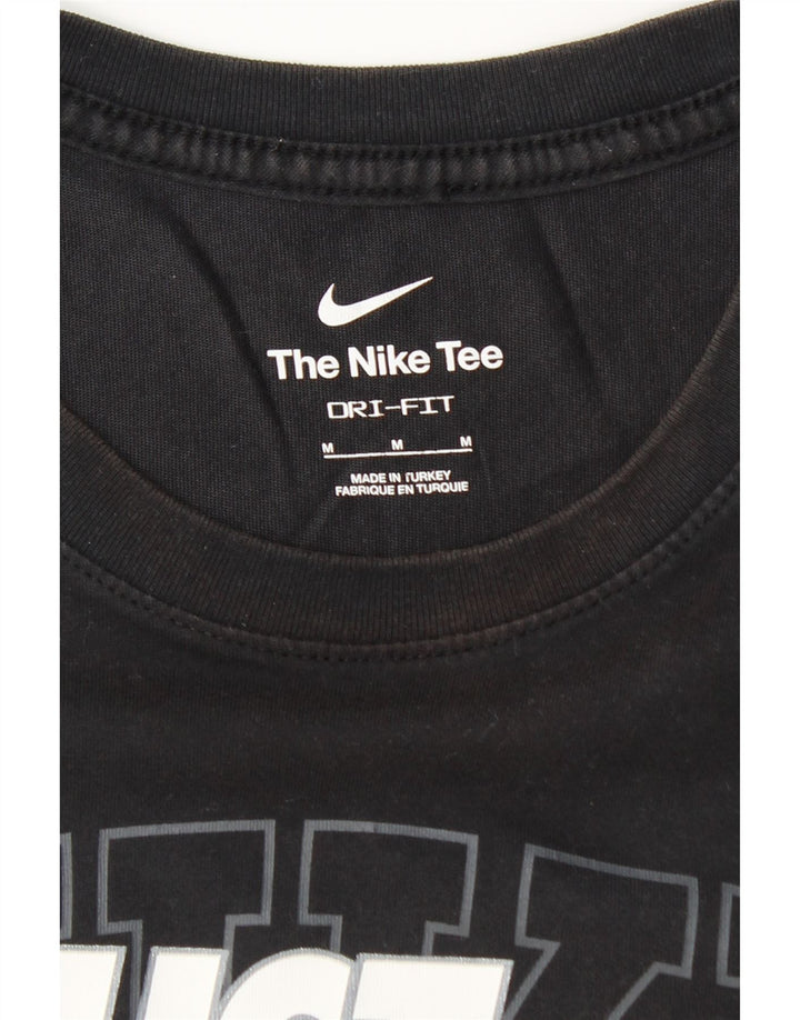 Tricou grafic NIKE Dri Fit pentru bărbați Top mediu negru