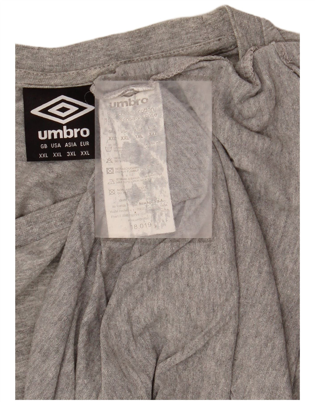 UMBRO Tricou Bărbați Top 2XL Bumbac Gri