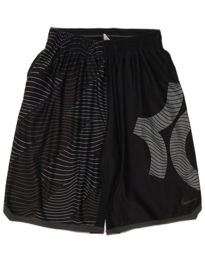 Pantaloni scurți sport NIKE Dri Fit pentru bărbați, mari, negru, geometric, poliester
