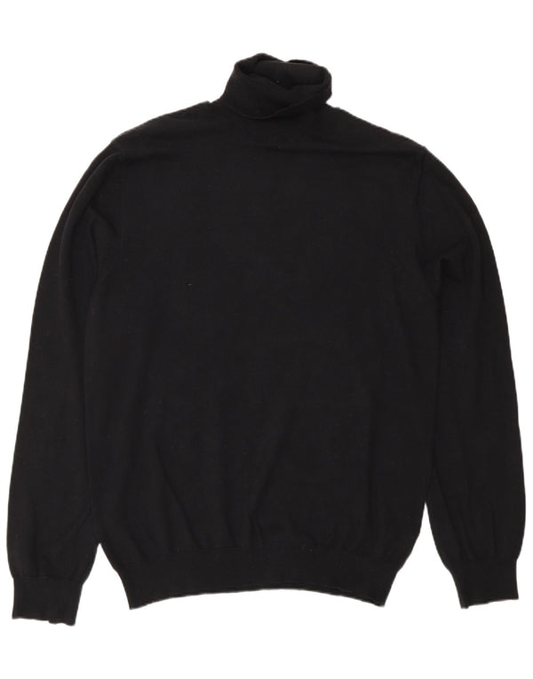 French Connection Pulover cu gât rulat pentru femei UK 14 Bumbac mediu negru
