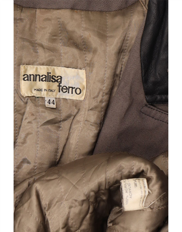 ANNALISA FERRO Palton pentru femei IT 44 Medium Gri Acrilic