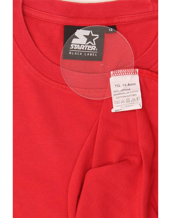 Tricou grafic pentru băieți Starter Top 13-14 ani bumbac roșu