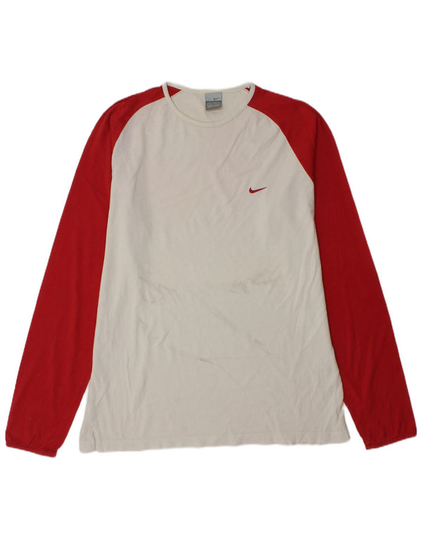 Top pentru bărbați Nike cu mânecă lungă UK 45/47 XL, bumbac color bloc alb