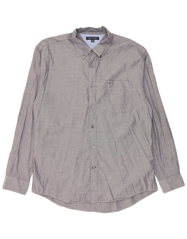 Cămașă pentru bărbați Tommy Hilfiger XL, bumbac bleumarin