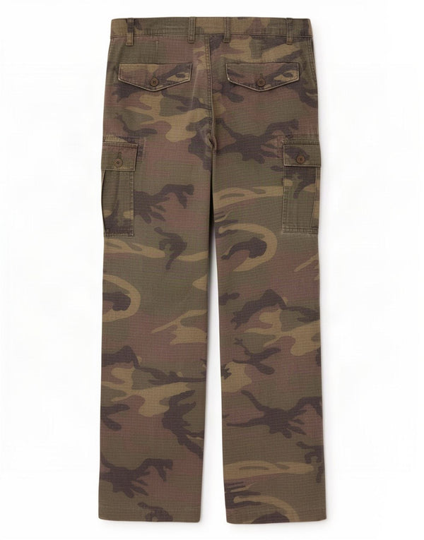 Pantaloni cargo drepți vintage pentru bărbați W32 L30 Camuflaj verde
