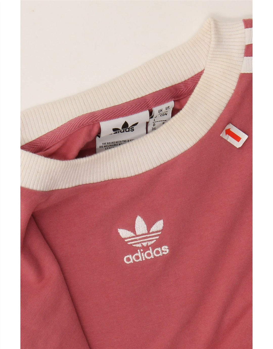 Top pentru femei ADIDAS cu mânecă lungă UK 8 mic roz bumbac