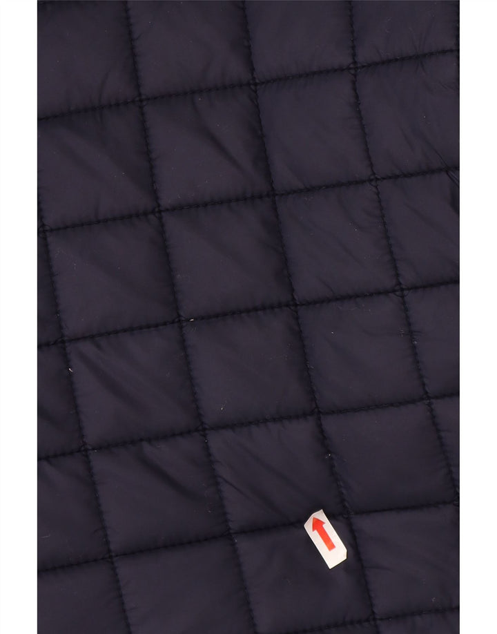 Jachetă căptușită cu glugă Superdry pentru femei UK 14 mare nailon bleumarin