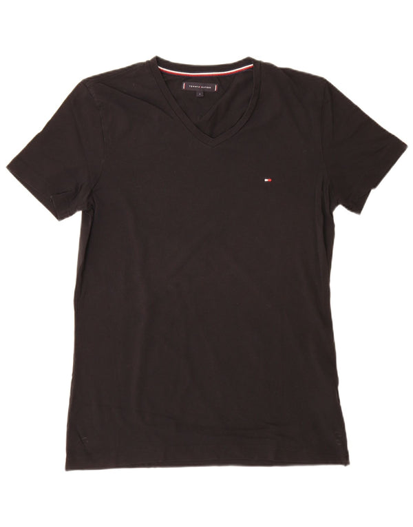 Tommy Hilfiger Mens T-Shirt Top Large Black Cotton