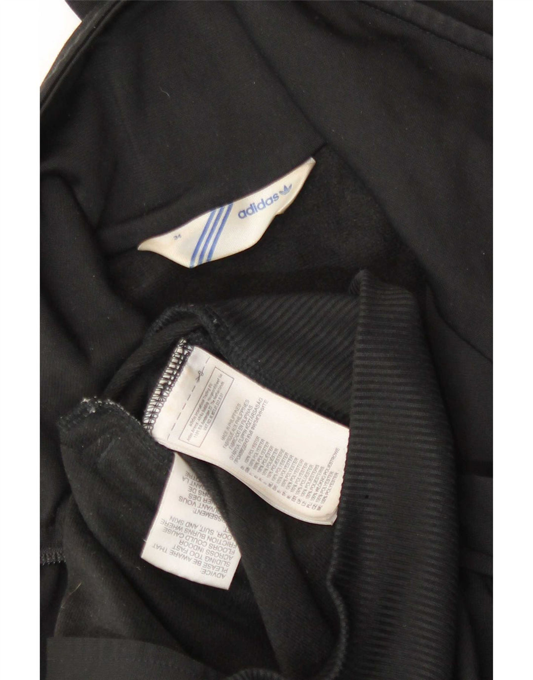 Jachetă de top pentru trening grafic Adidas pentru femei EU 34 XS poliester negru