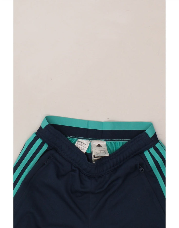 ADIDAS Mens Tracksuit Trousers XS  Navy Blue Colourblock Polyester Vintage Adidas and Second-Hand Adidas from Messina Hembry 