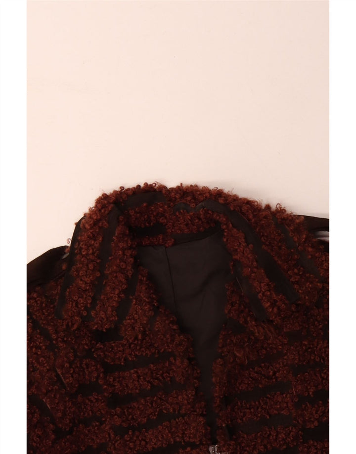 Bomber pentru femei VINTAGE UK 16 mare maro cu dungi