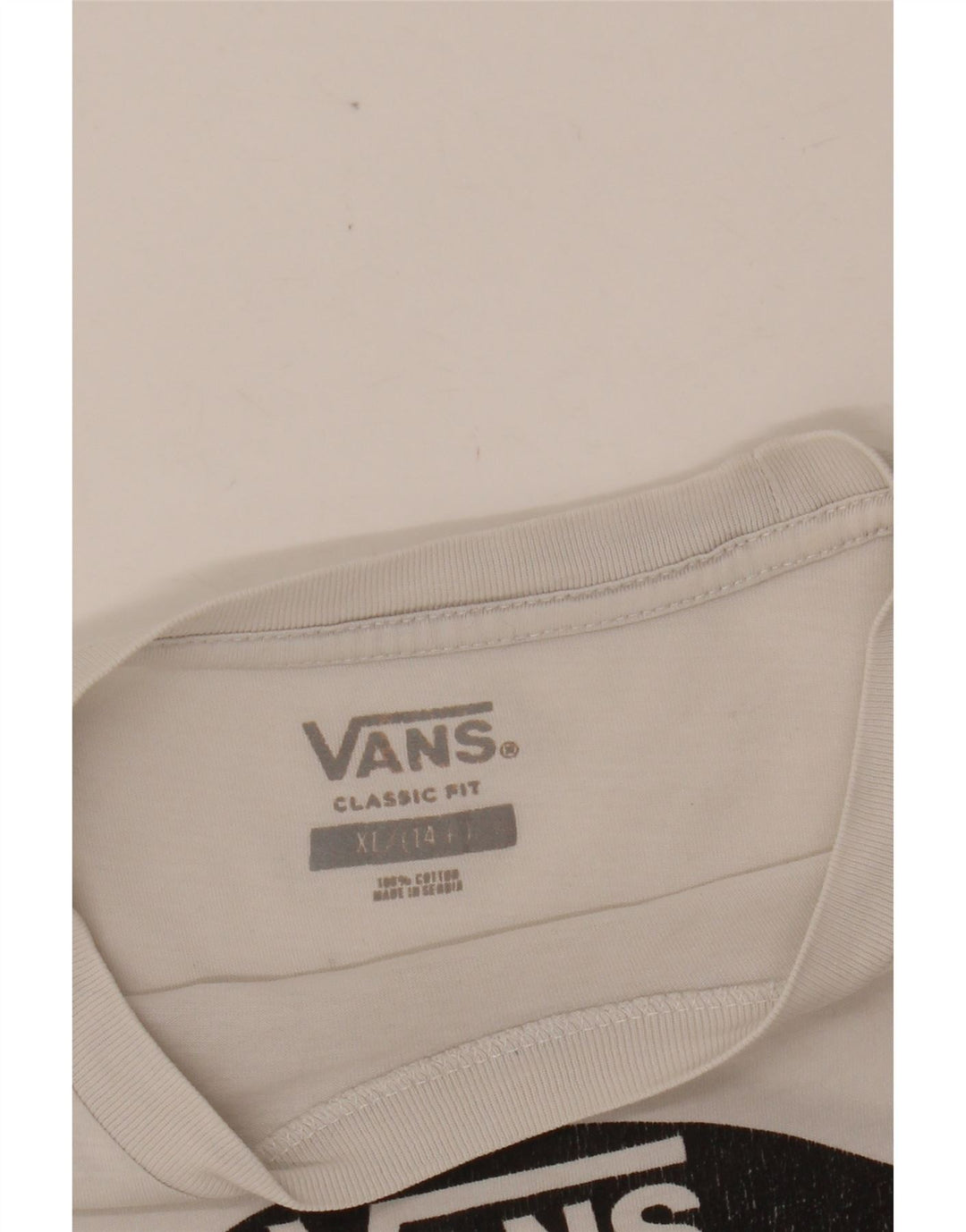 VANS Tricou grafic Classic Fit 14-15 ani XL Alb