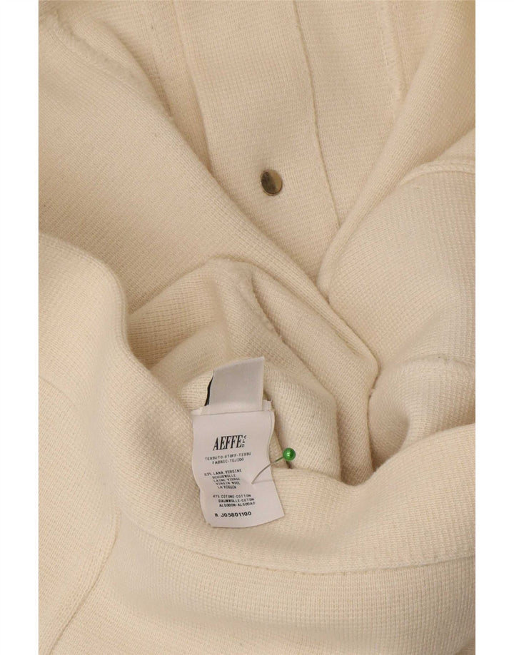 Pulover cardigan pentru femei Moschino UK 8 mic din lână albă