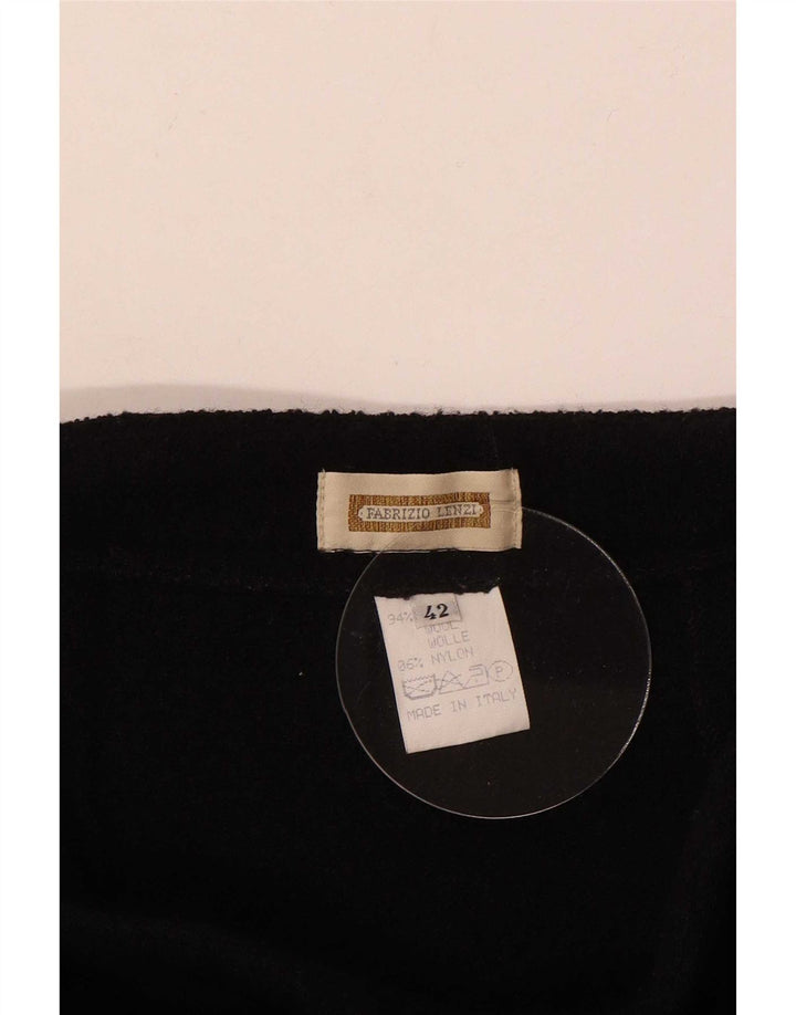 Fusta Wrap Femei Fabrizio Lenzi IT 42 Medium W26 Lână Neagră