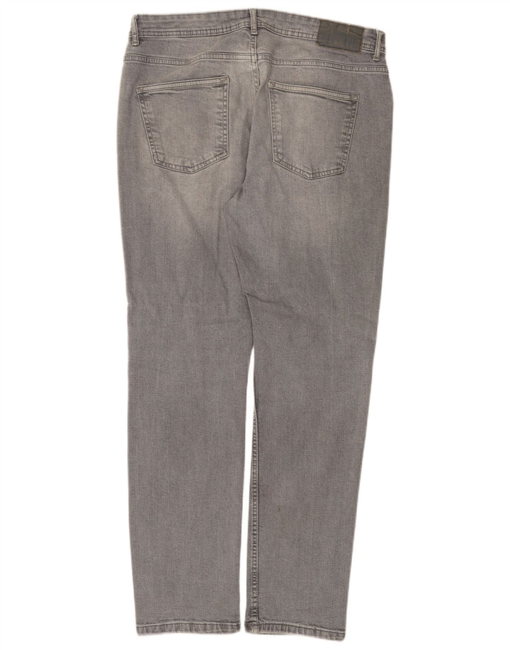Blugi slim pentru bărbați Denim & Co W34 L30 bumbac gri
