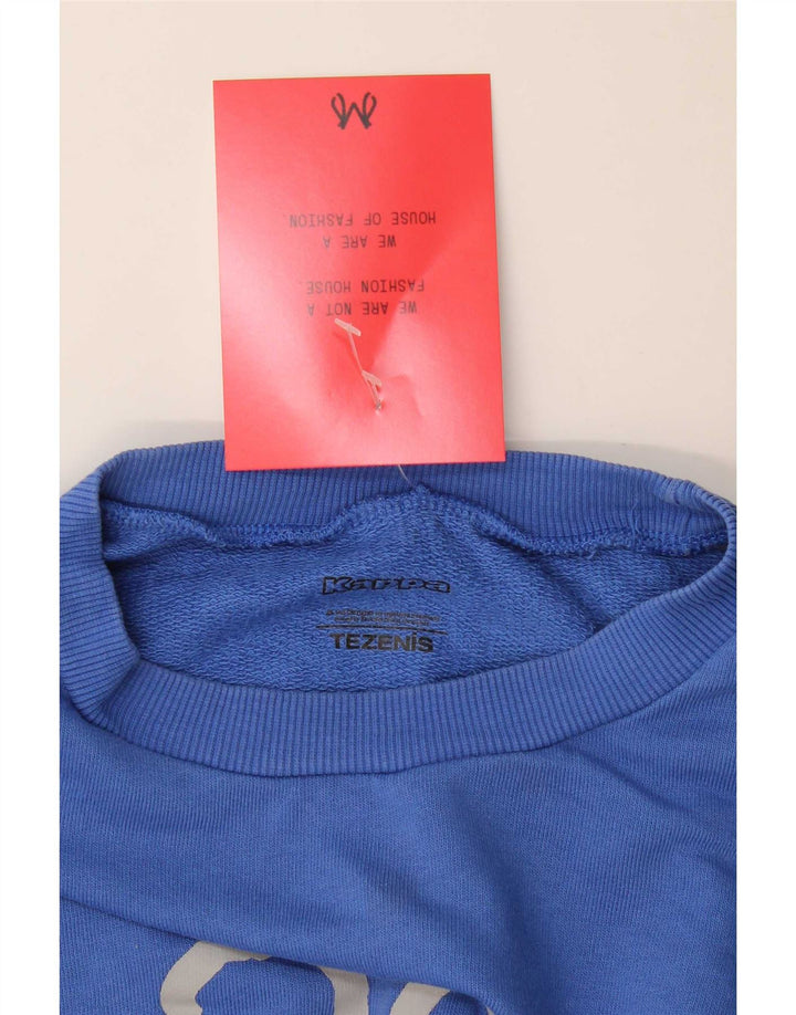 Pulover supradimensionat cu grafic pentru femei Kappa UK 12 Medium Blue